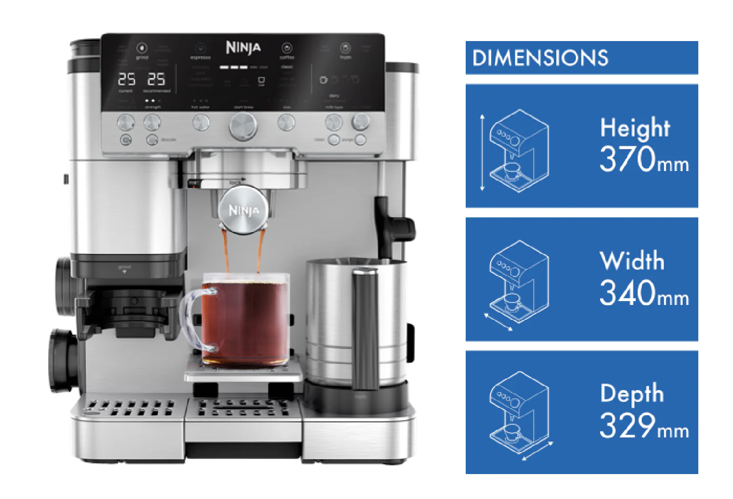 Ninja Luxe Cafe Manual Espresso Coffee Machine